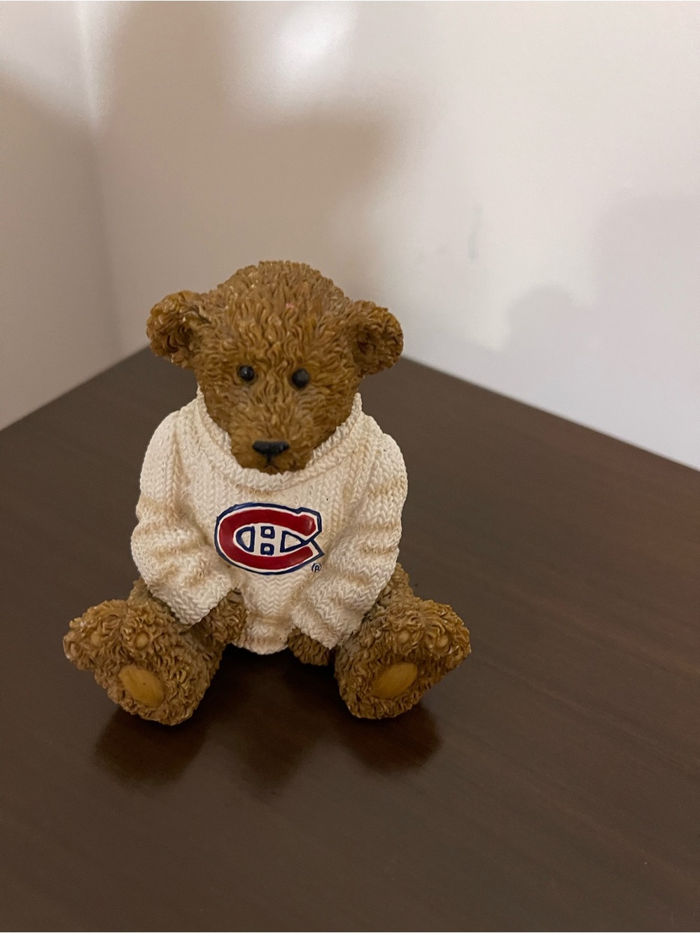 Montreal Canadiens Bear Figurine with Cream Sweater